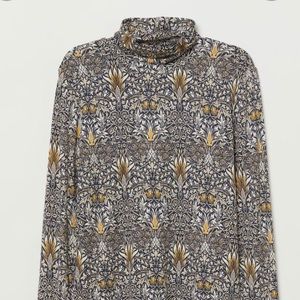 William Morris for H&M mock neck stretchy top